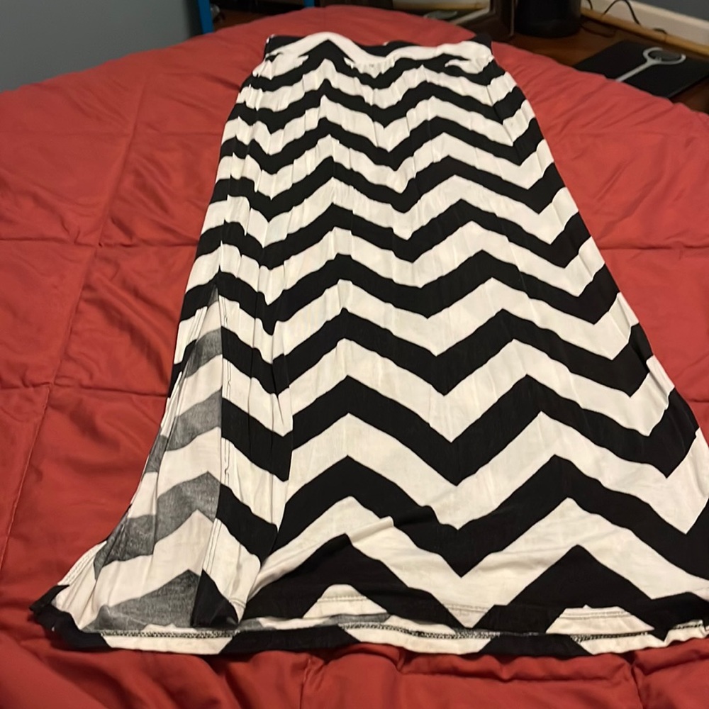 Chevron maxi skirt